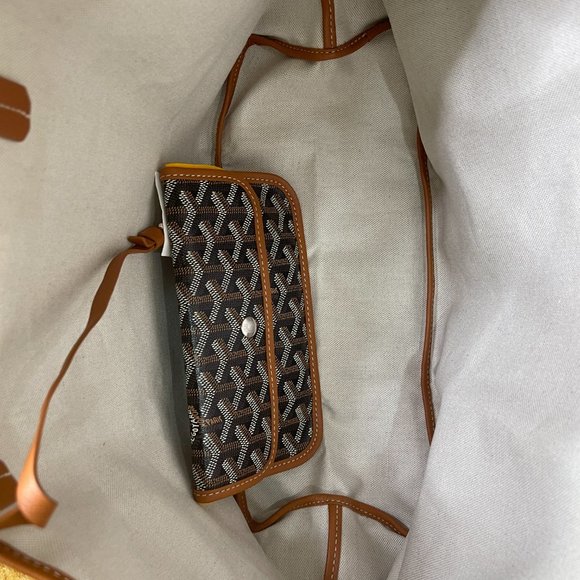 New Goyard St. Louis PM Tote - Black/Tan - Small Size - Picture 5 of 10